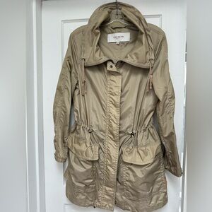 Coach Windbreaker Rain Jacket Beige Small